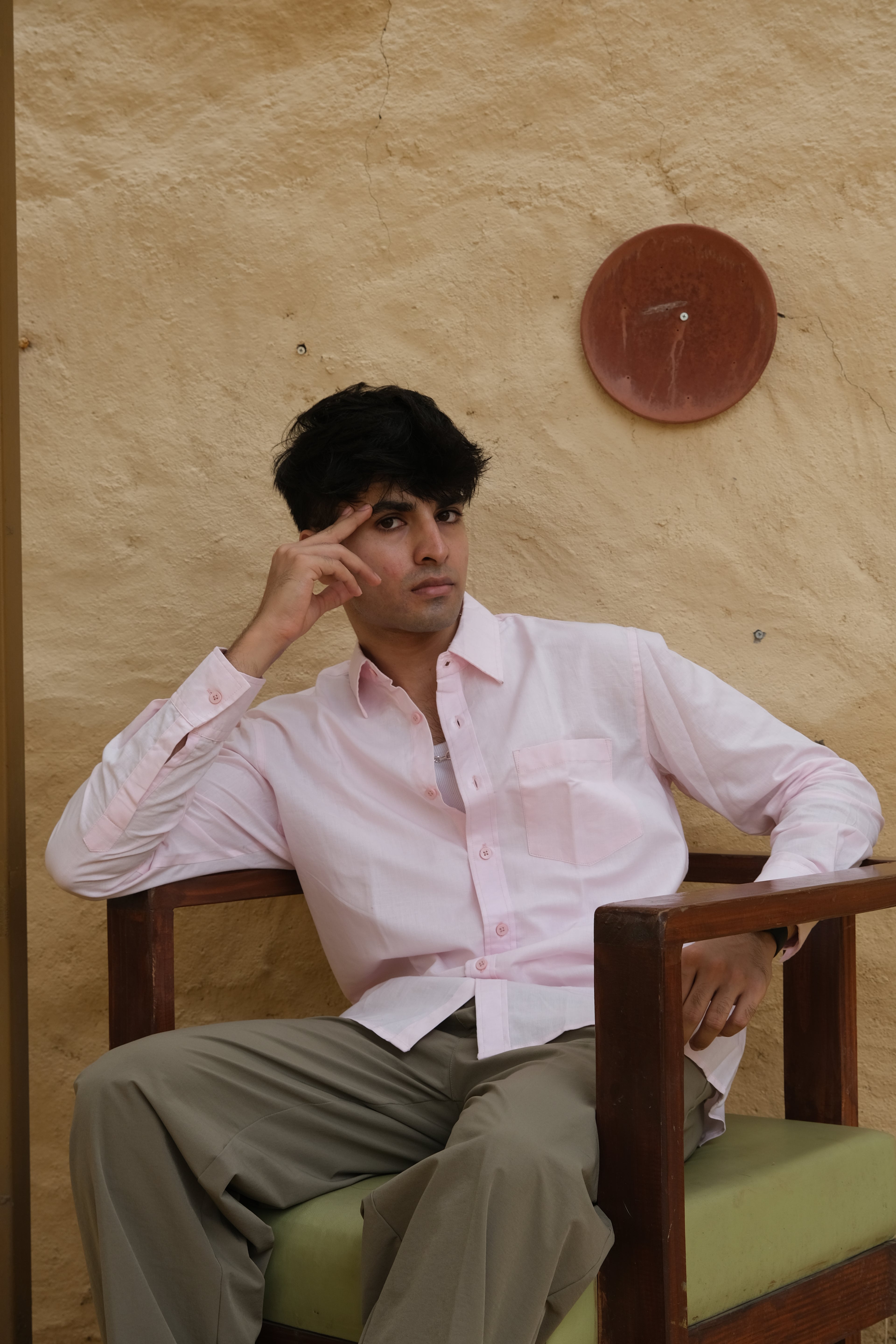 BABY PINK LINEN SHIRT