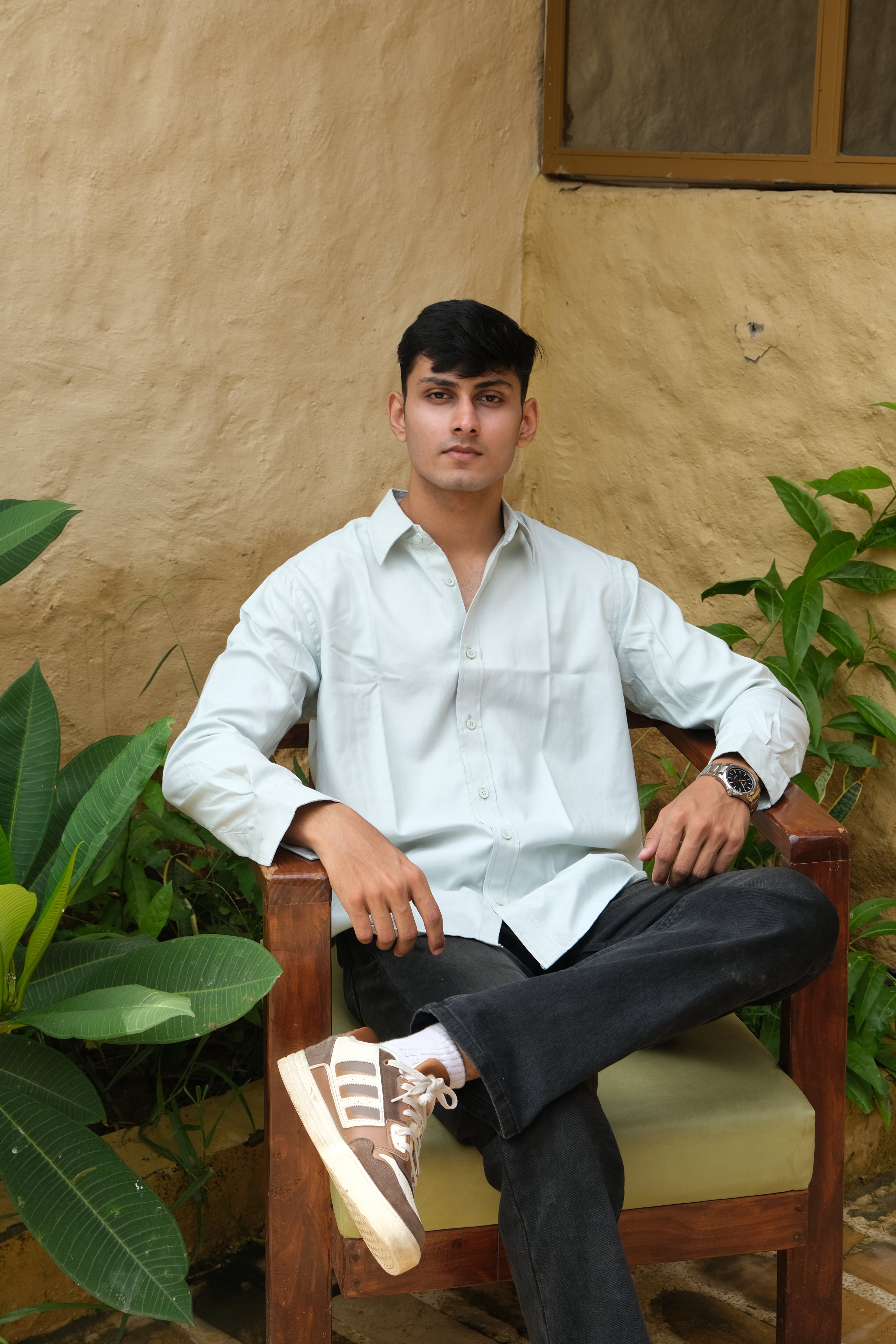 Mint Green Classic Men’s Oxford Shirt – Slim Fit 100% Cotton