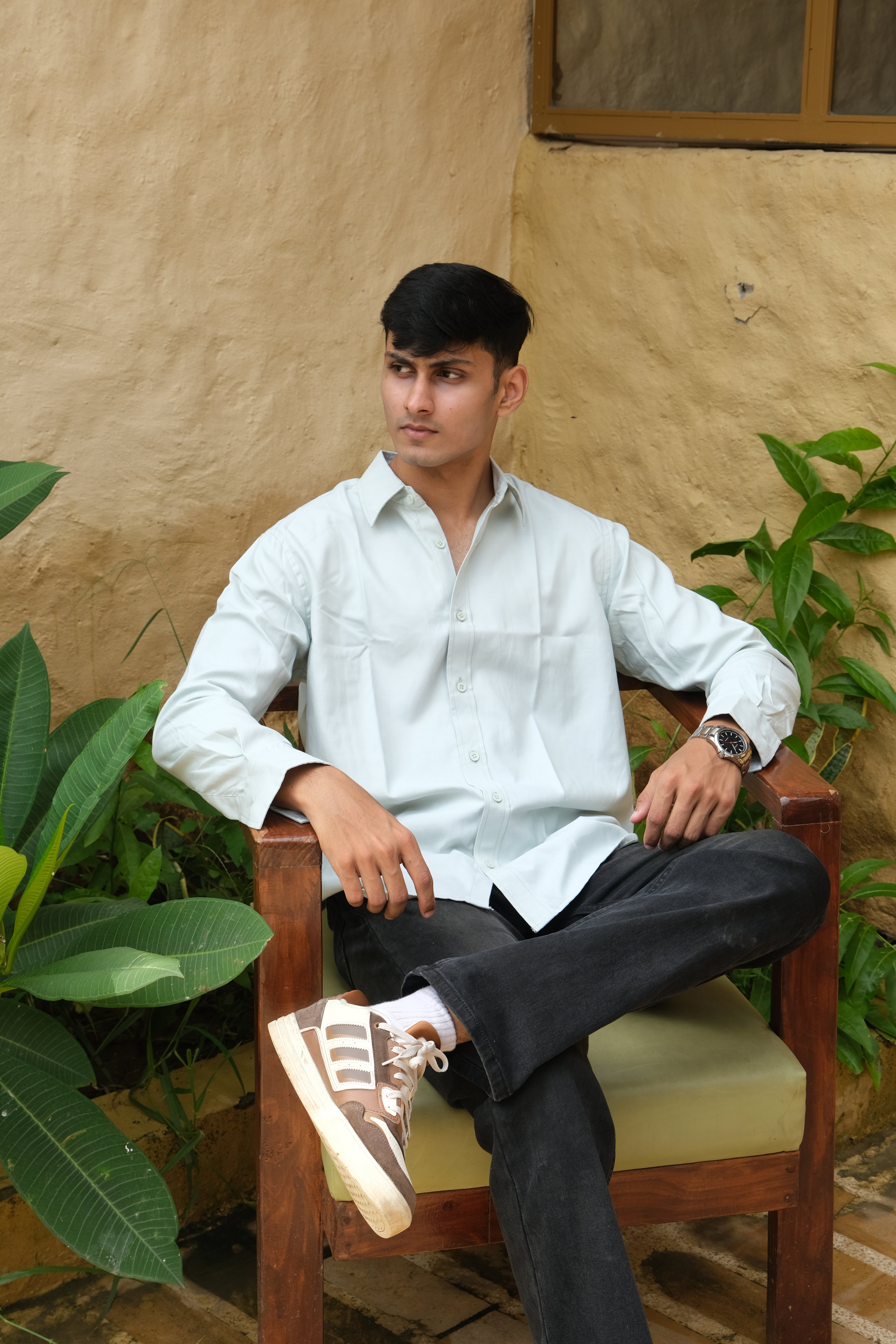 Mint Green Classic Men’s Oxford Shirt – Slim Fit 100% Cotton