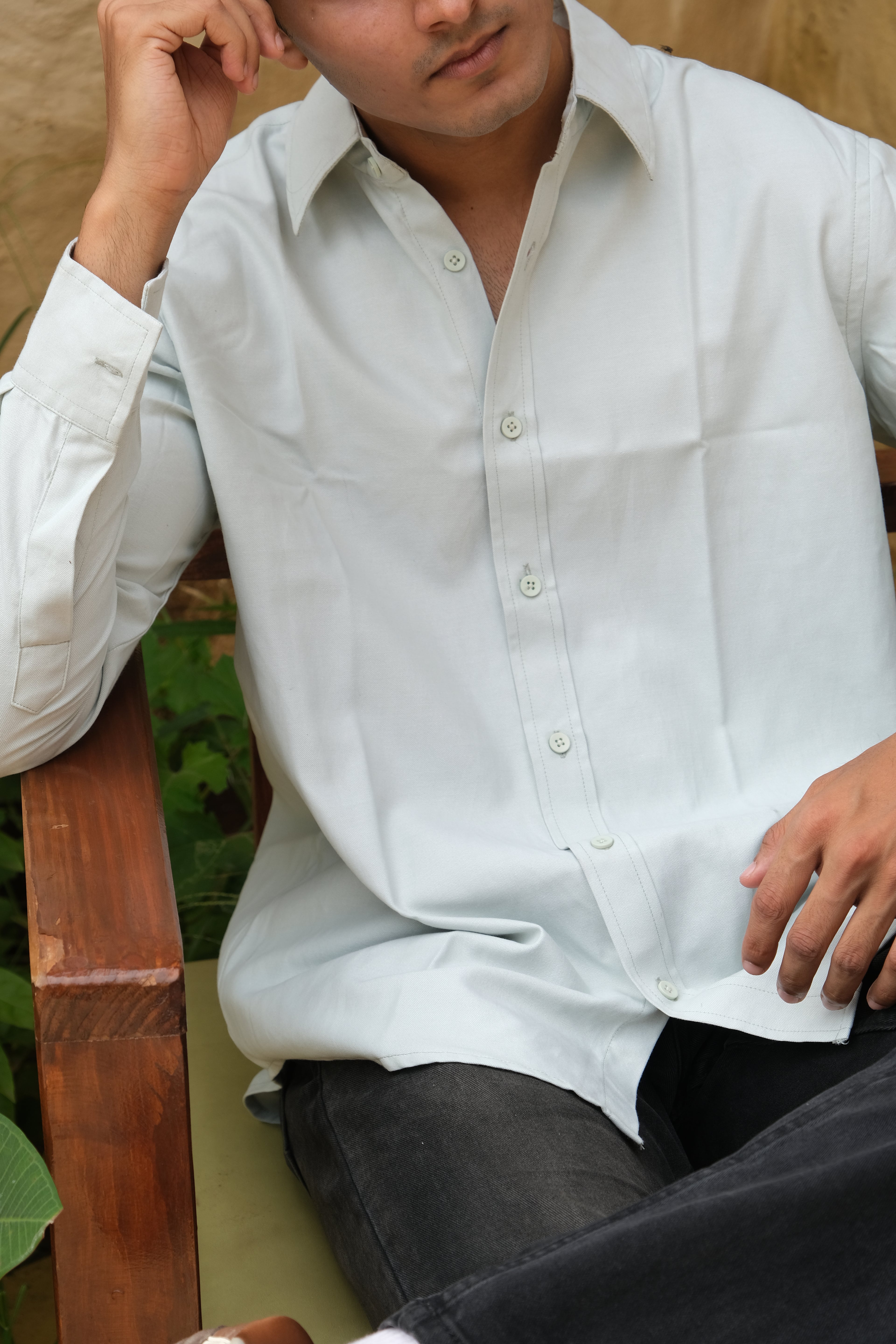 Mint Green Classic Men’s Oxford Shirt – Slim Fit 100% Cotton