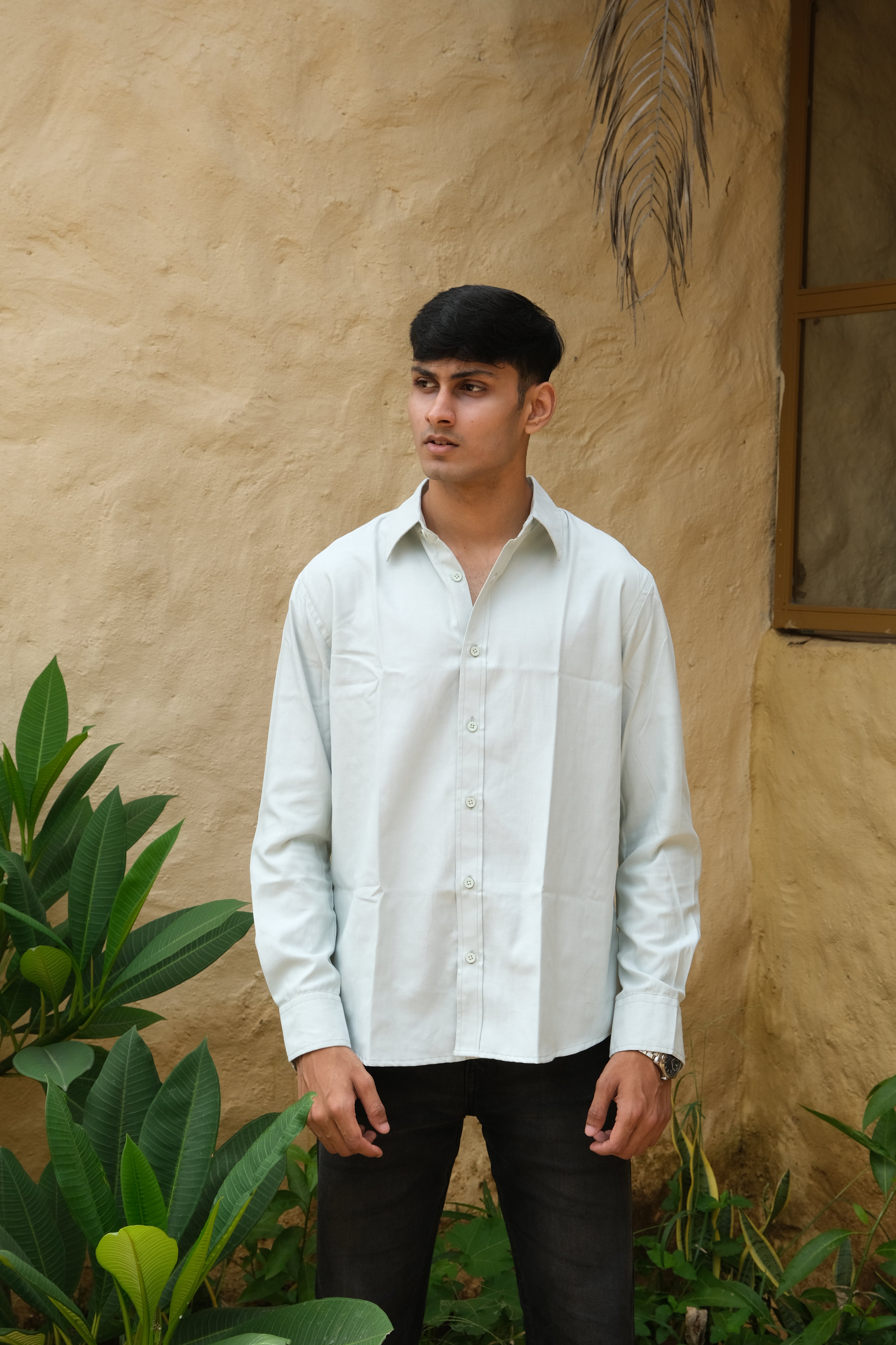 Mint Green Classic Men’s Oxford Shirt – Slim Fit 100% Cotton