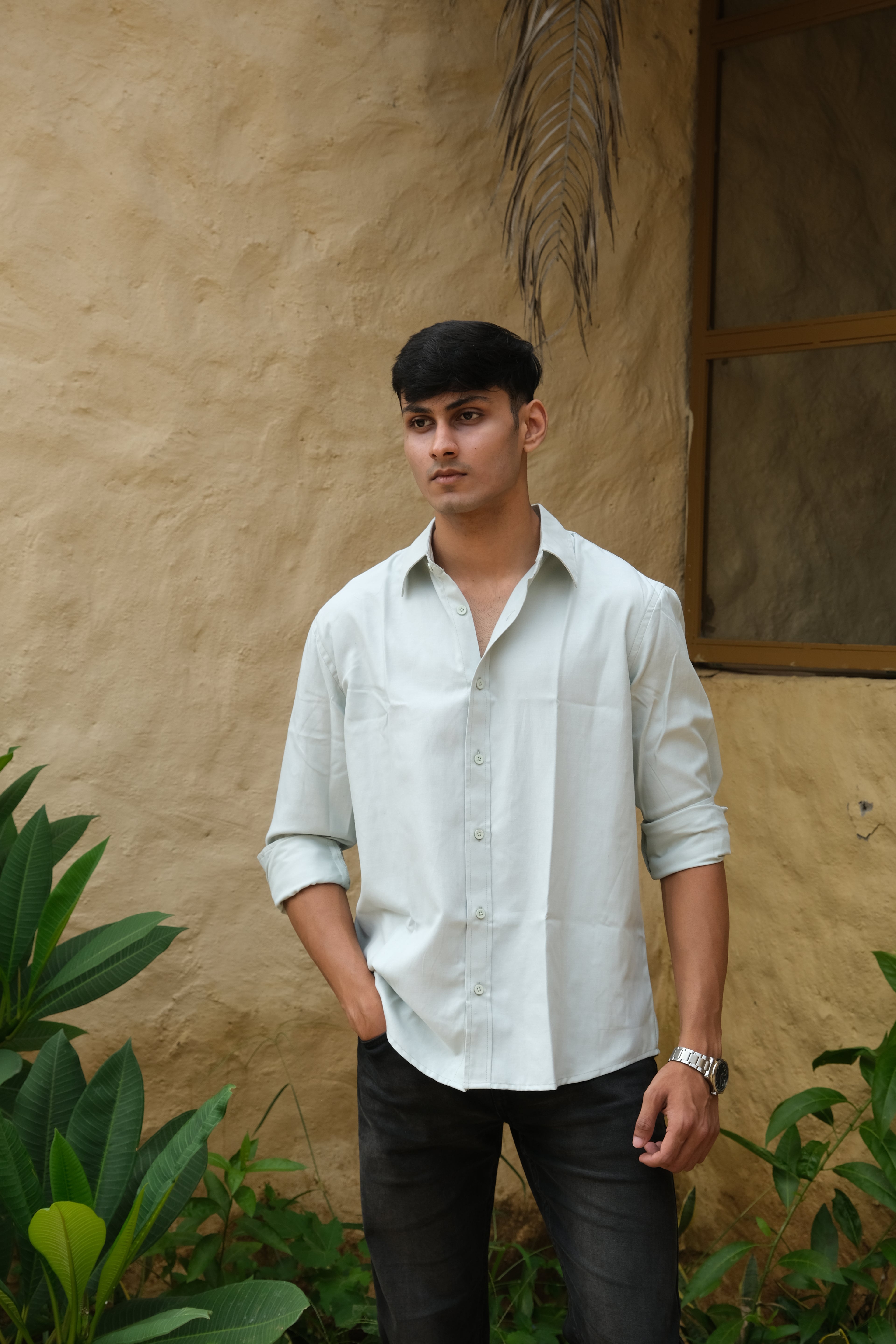 Mint Green Classic Men’s Oxford Shirt – Slim Fit 100% Cotton