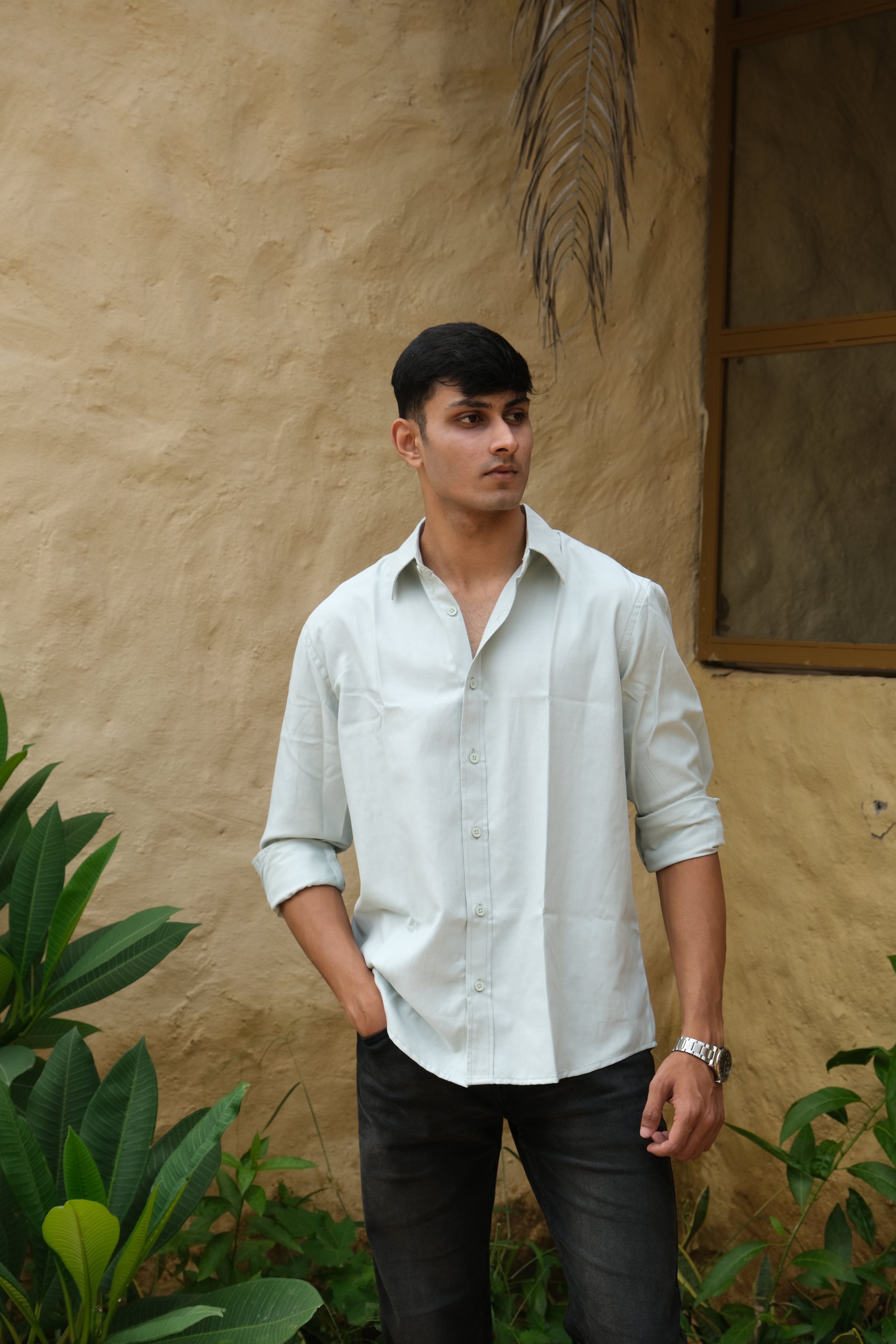 Mint Green Classic Men’s Oxford Shirt – Slim Fit 100% Cotton