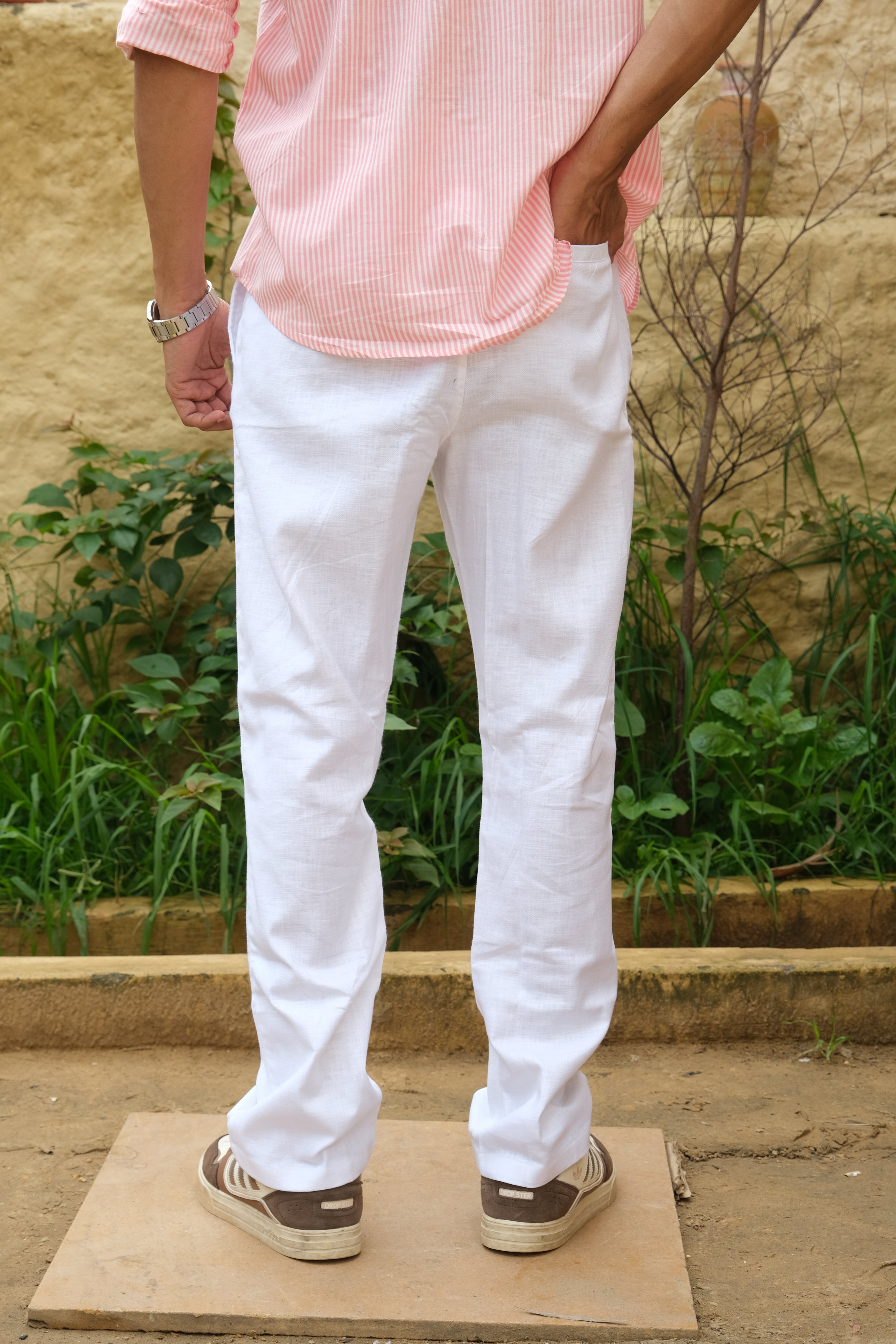 WHITE LINEN PANTS