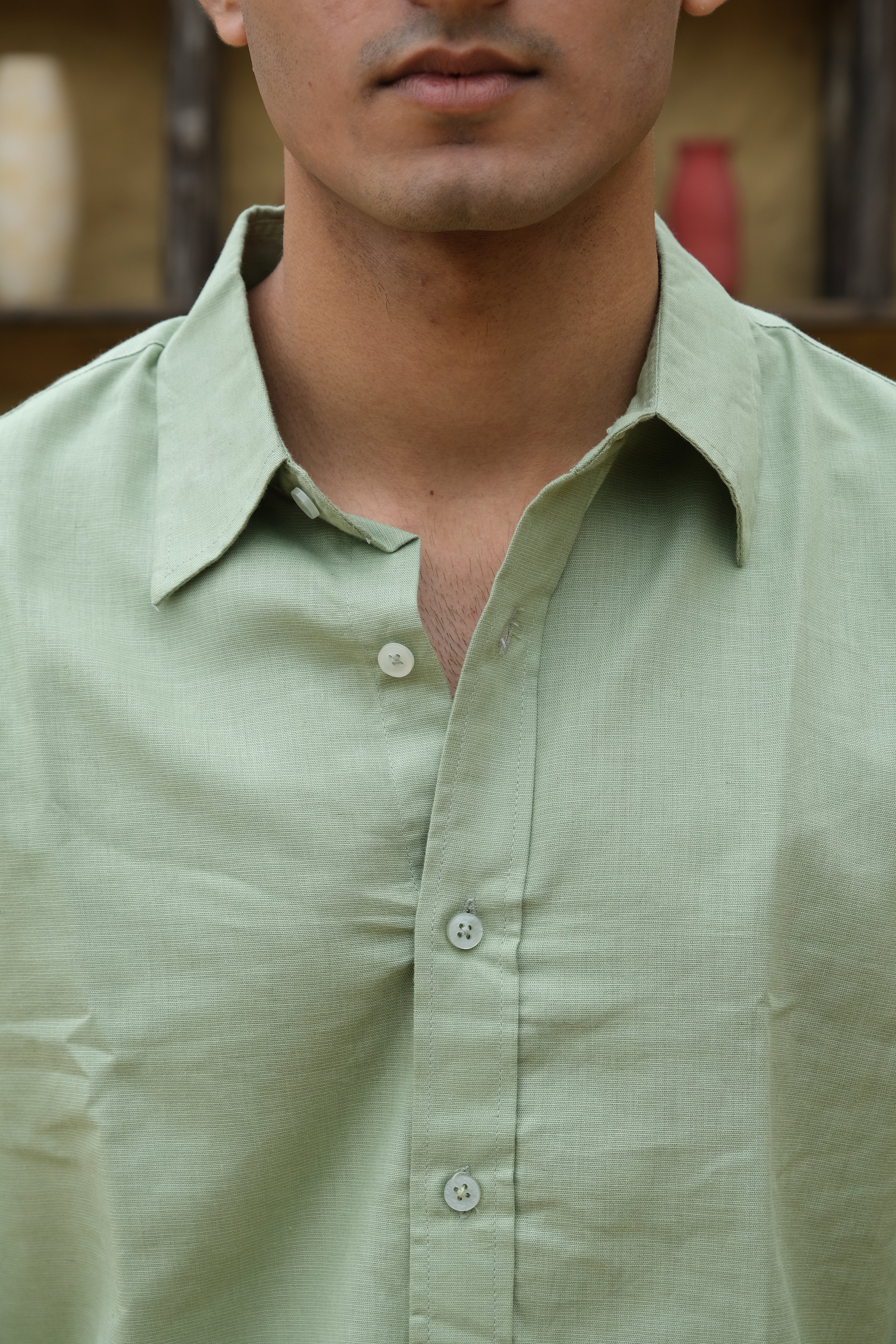 SAGE GREEN LINEN SHIRT