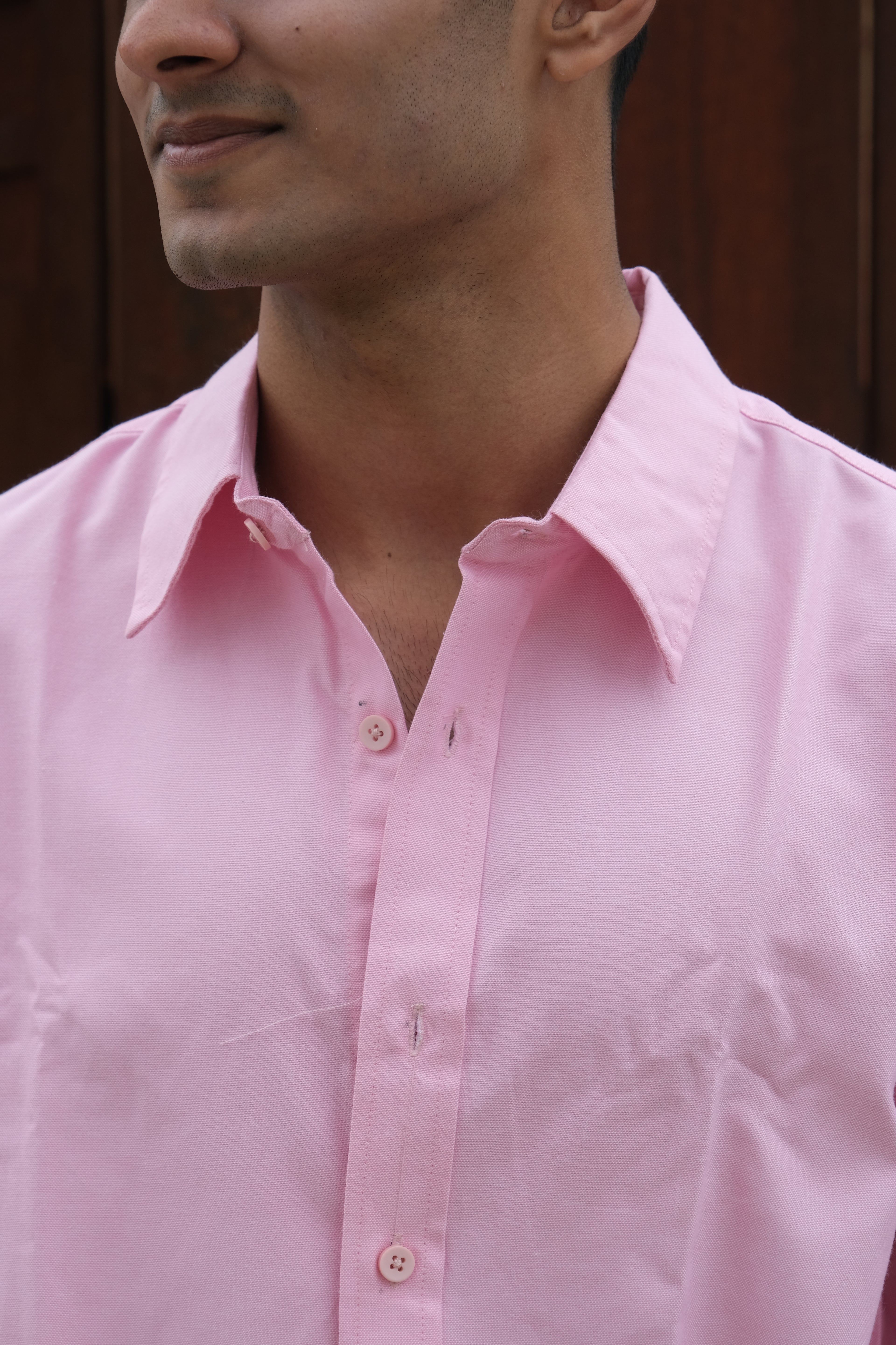 Pink Classic Men’s Oxford Shirt – Slim Fit 100% Cotton