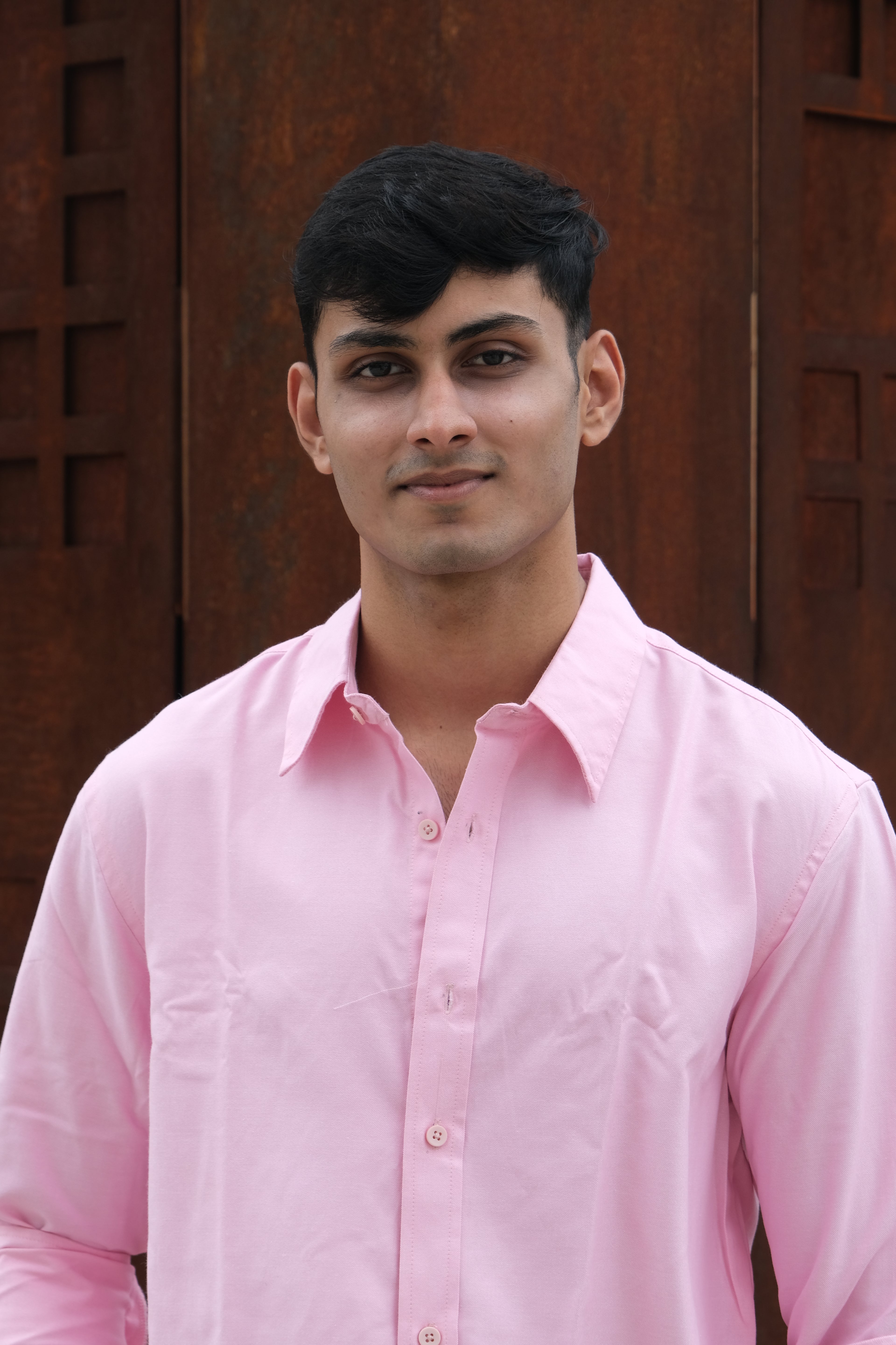 Pink Classic Men’s Oxford Shirt – Slim Fit 100% Cotton