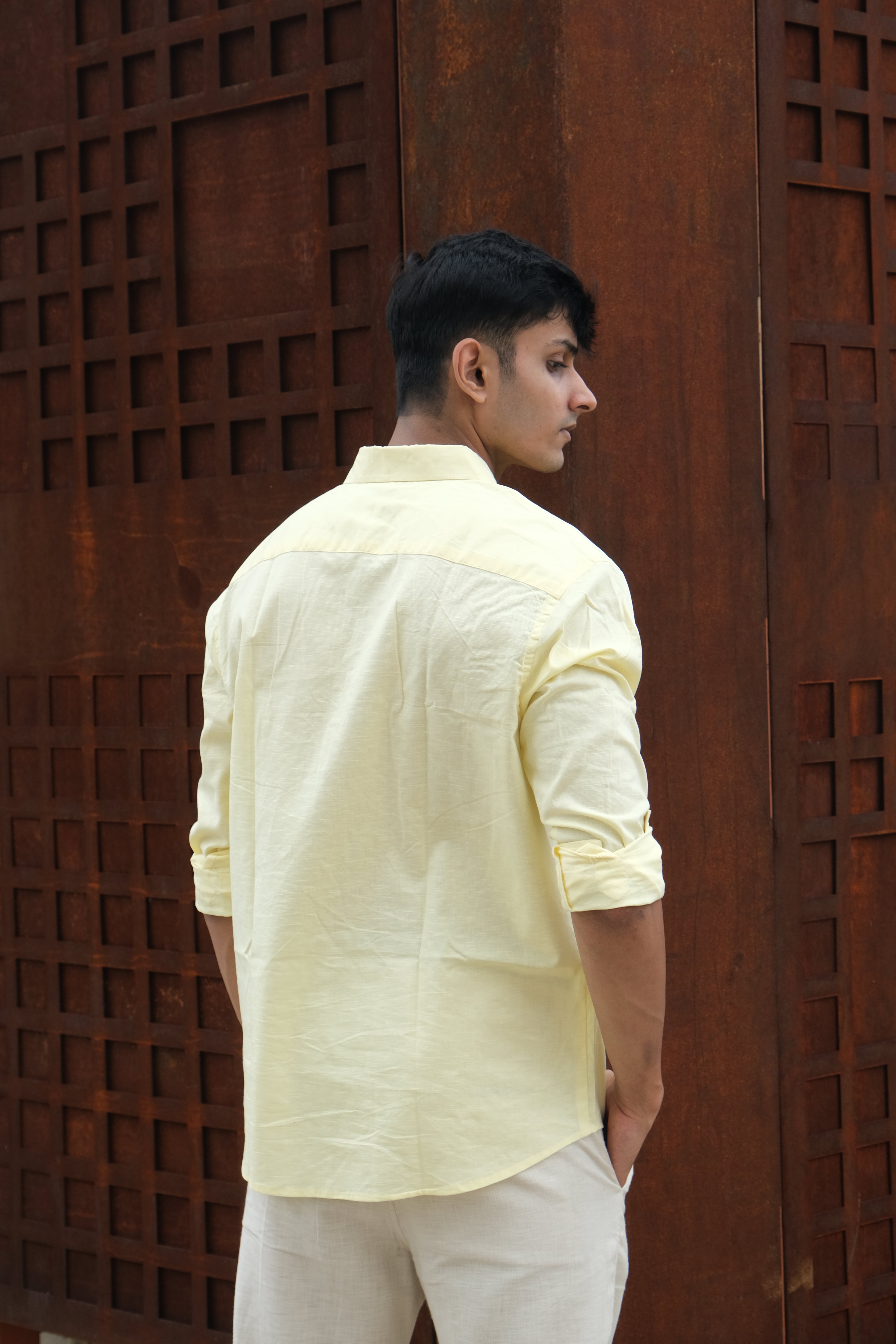 BUTTER YELLOW LINEN SHIRT