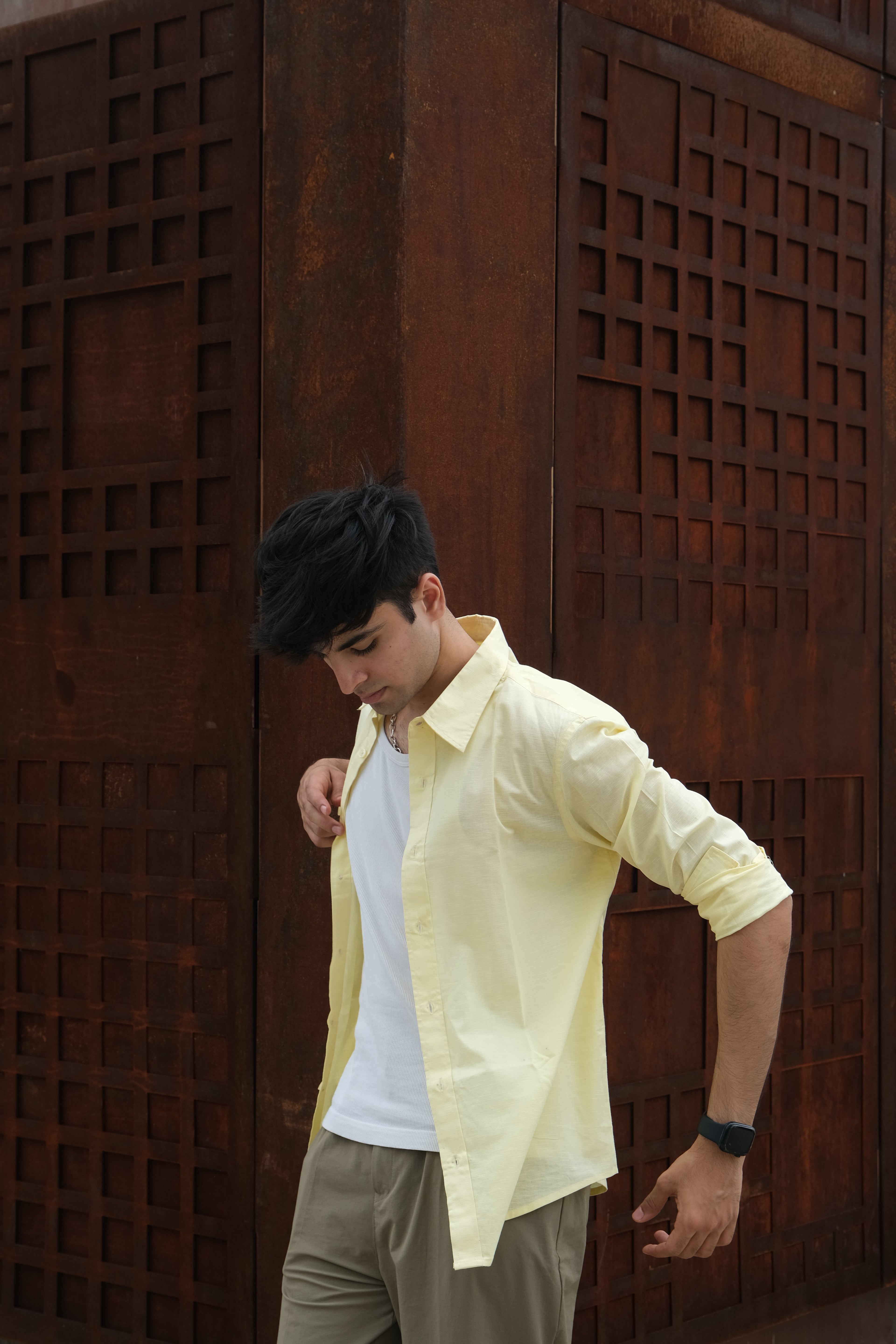 BUTTER YELLOW LINEN SHIRT