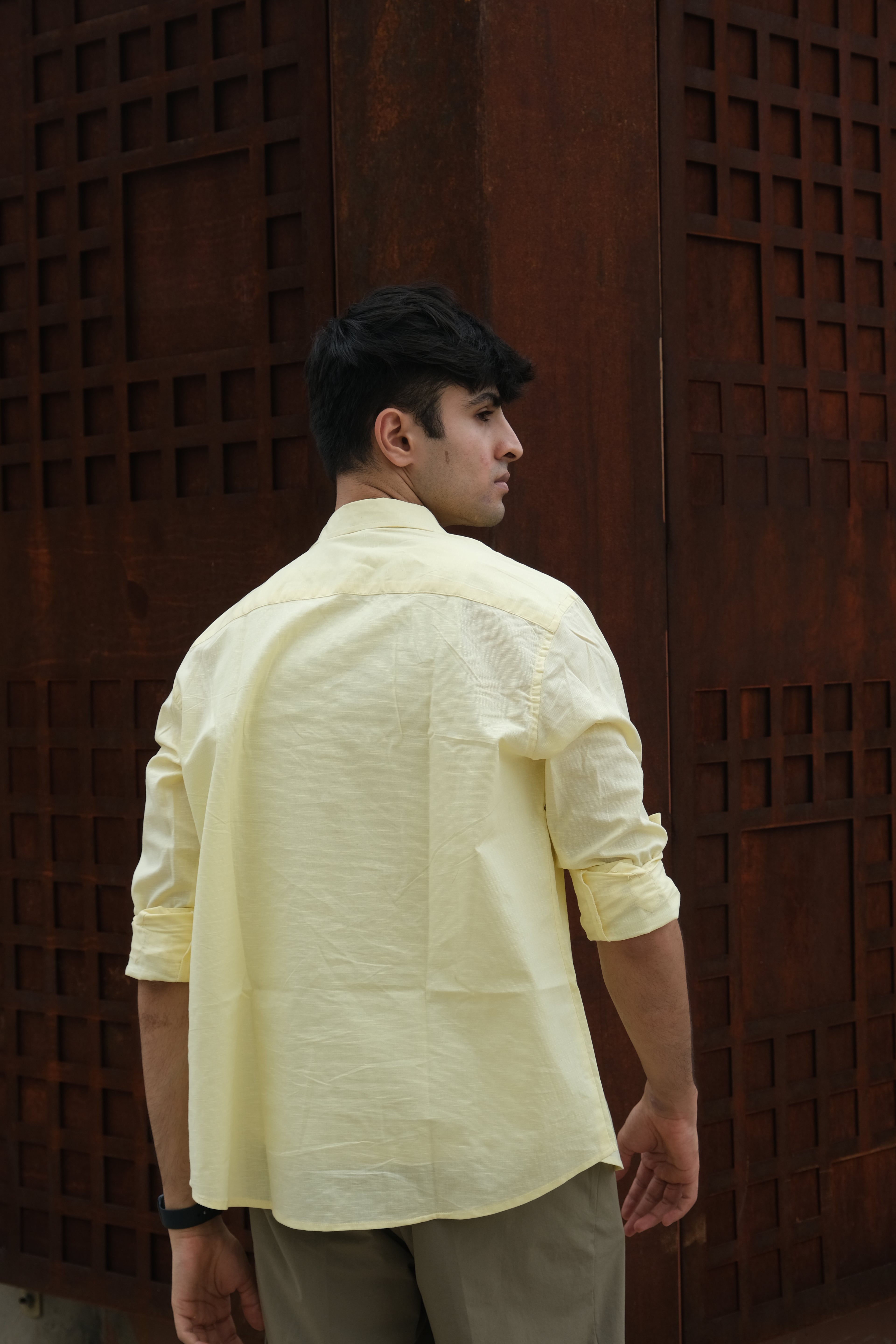 BUTTER YELLOW LINEN SHIRT