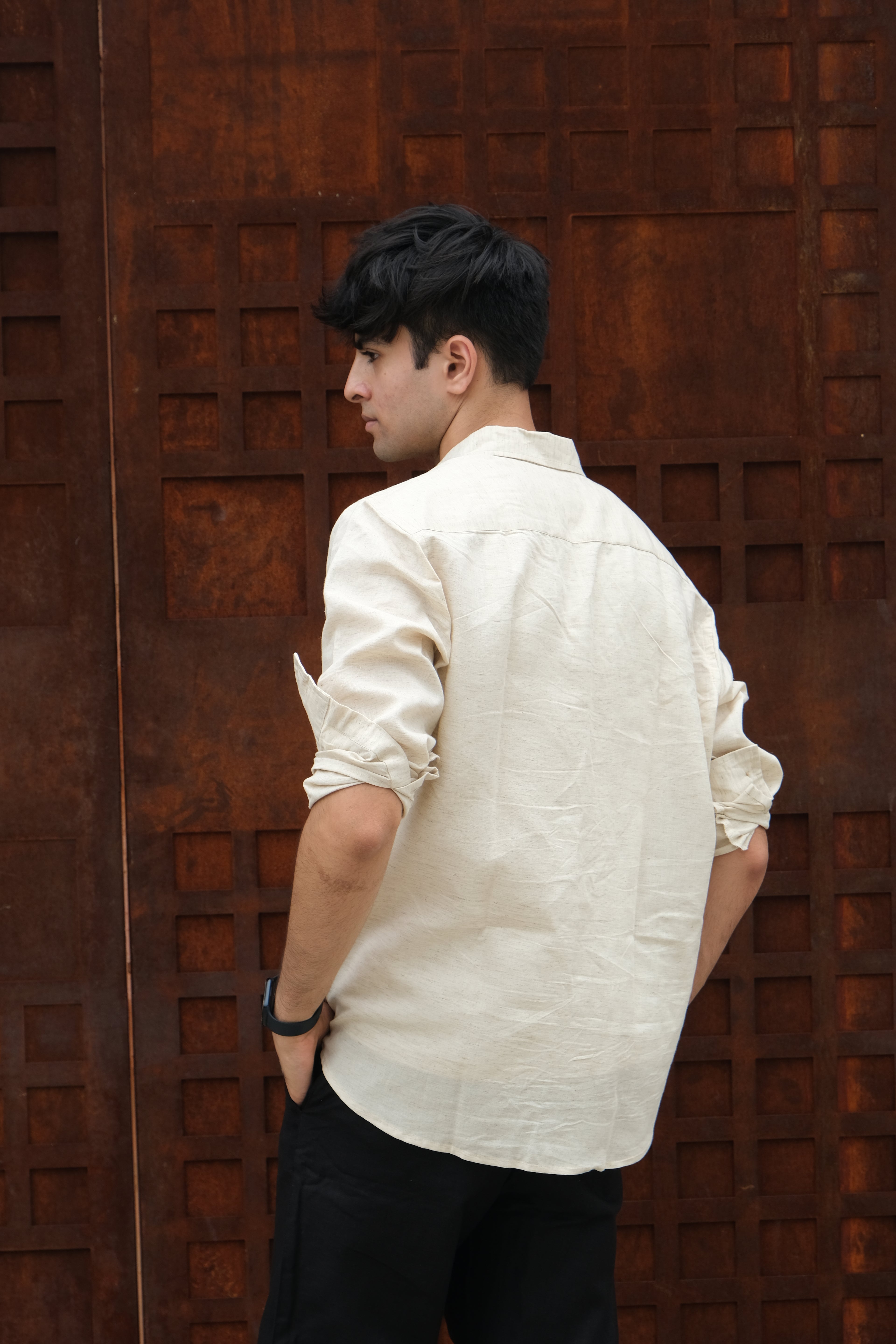 BEIGE LINEN SHIRT