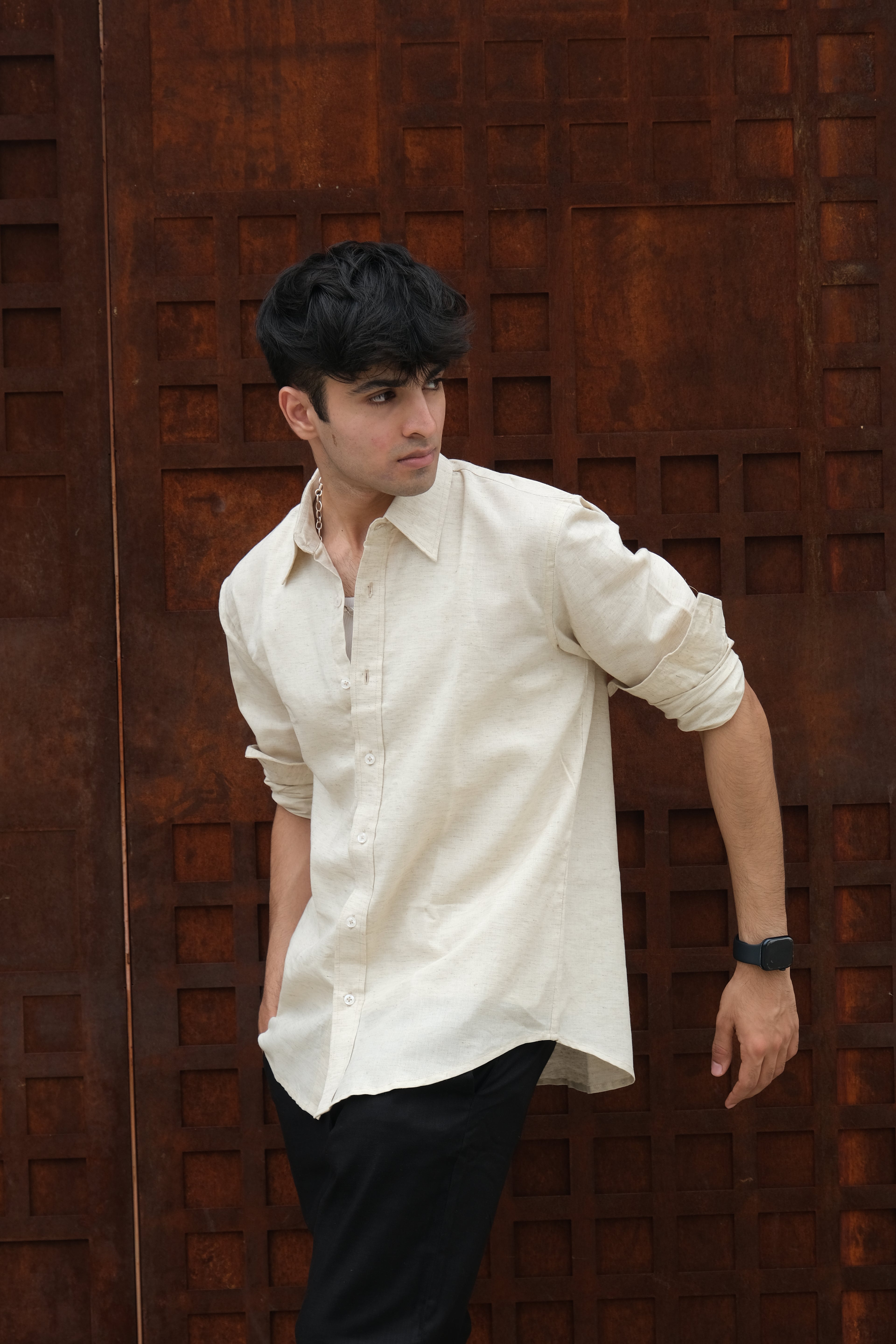 BEIGE LINEN SHIRT