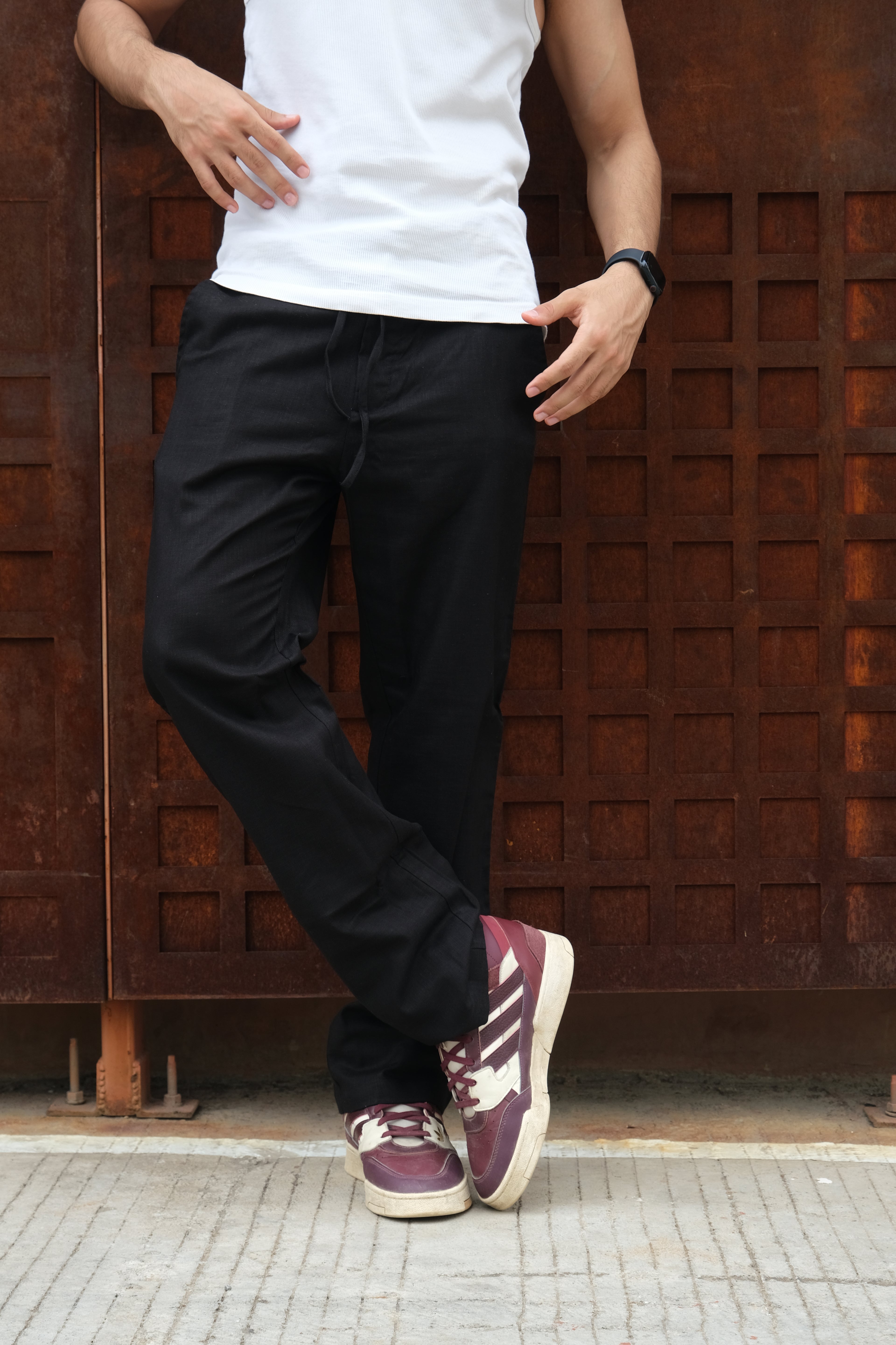 BLACK LINEN PANTS