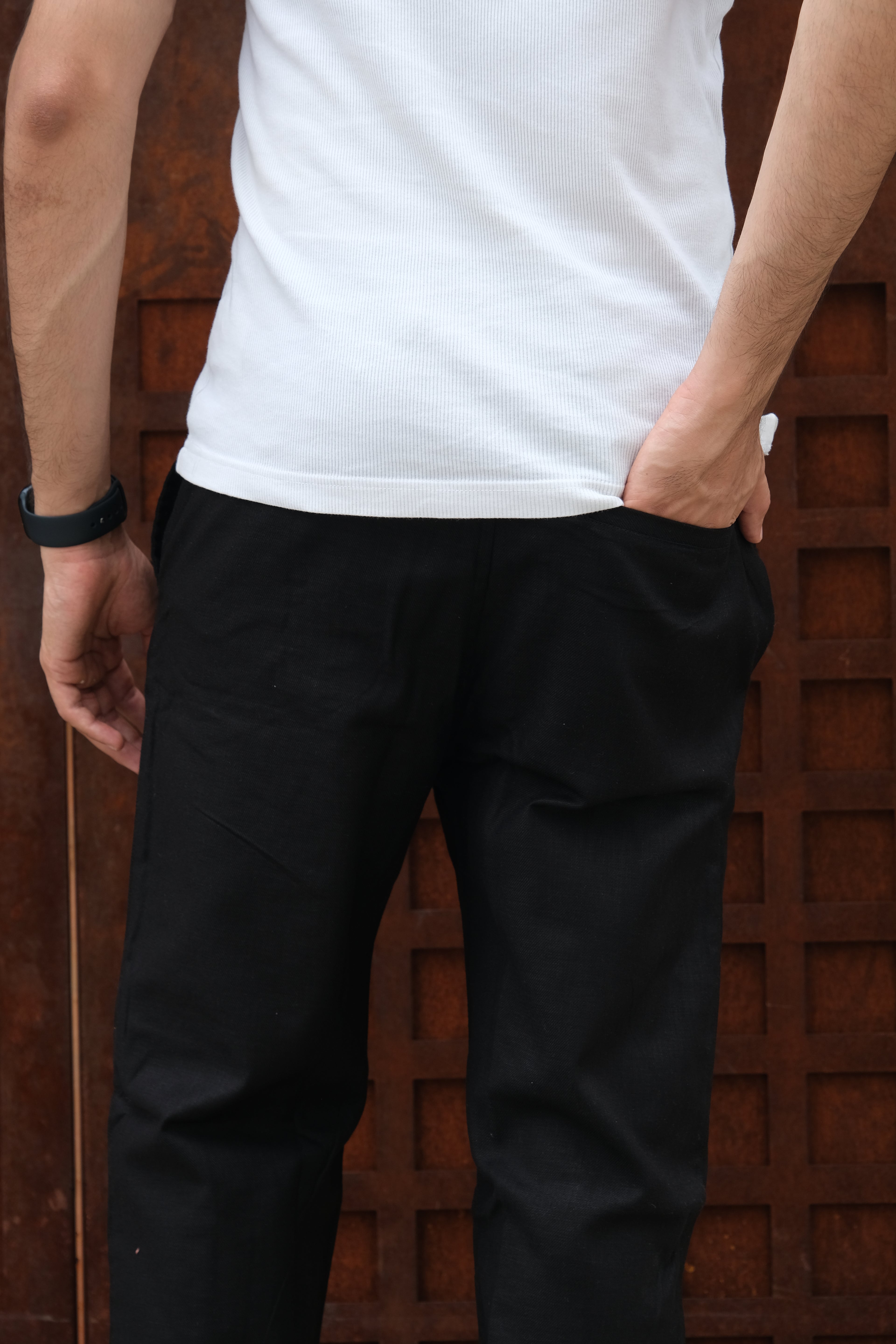BLACK LINEN PANTS