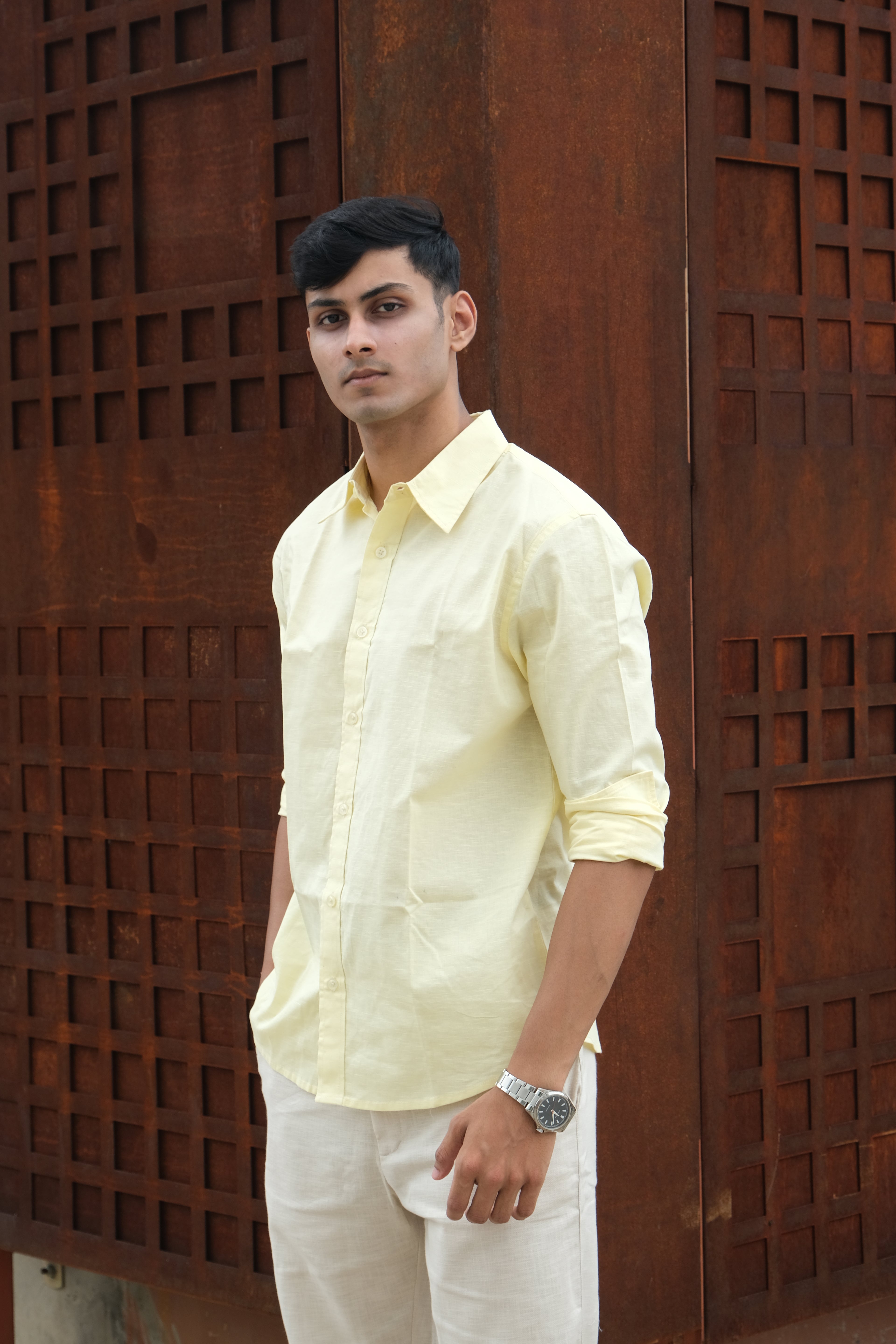 BUTTER YELLOW LINEN SHIRT