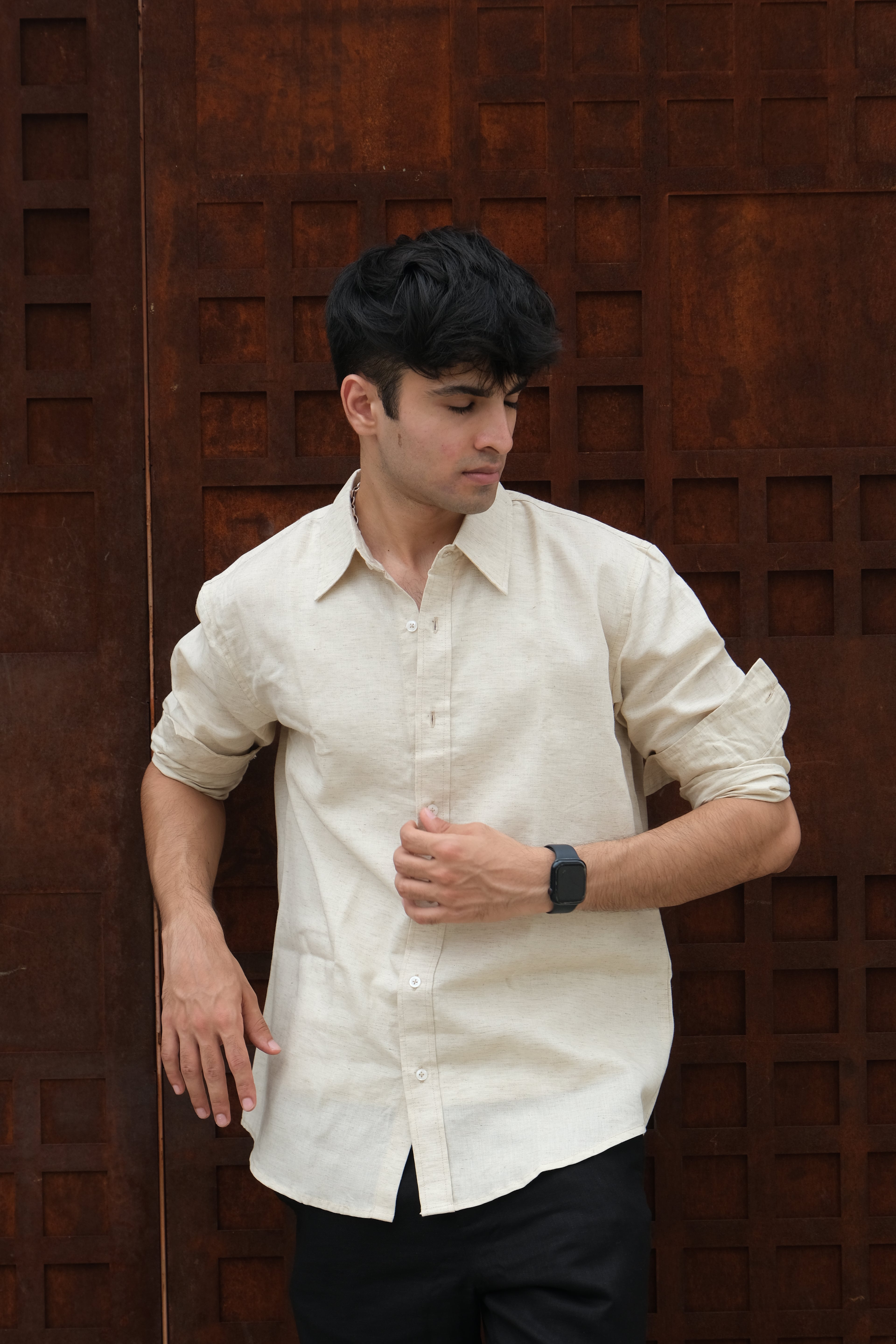 BEIGE LINEN SHIRT